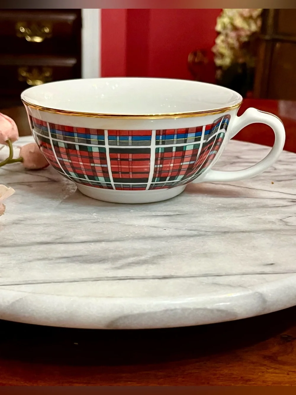 Williams Sonoma Stuart Dress Tartan Plaid Stackable Replacement Teacup Only WSO1